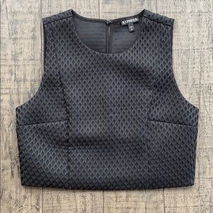 Express textured crop top - black size SM